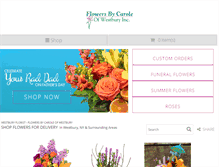 Tablet Screenshot of flowersbycaroleofwestbury.com